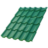 Металлочерепица МП Трамонтана, Норман / Norman 0,5 цвет RAL6002 Зеленый лист