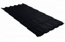 Металлочерепица Гранд Лайн / Grand Line, Kvinta plus, Satin Matt 0,5 цвет RAL9005 черный