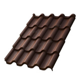 Купить Металлочерепица МП Монтерроса Валори / Valori 0,5 цвет Brown / Коричневый по отличной цене!