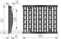 Водоотводная решетка Аквасток DN300 "Косичка" 40
