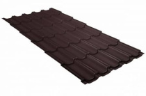 Металлочерепица Гранд Лайн / Grand Line, Kvinta plus, PE 0,45 цвет RAL8017 шоколад темно-коричневый