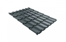 Металлочерепица Гранд Лайн / Grand Line, Classic, Drap TX 0,5 цвет RAL7016 темно-серый