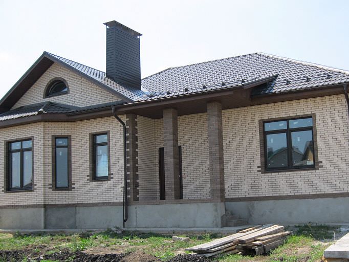 Металлочерепица Супермонтеррей, частный дом Отрадное