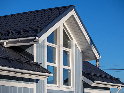 Купить Металлочерепица МП Ламонтерра / Монтеррей, Норман / Norman 0,5 цвет RAL7024 Графит - изображение 8