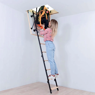 Купить Супертёплая Чердачная лестница деревянная с люком 86мм OMAN MINI POLAR 60х90х265см - изображение 1