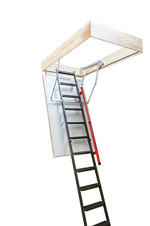 Купить Металлическая чердачная лестница для высоких потолков FAKRO LMP 60х144х366см - изображение 2