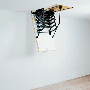 Купить Чердачная лестница Супертёплая ножничного типа металлическая с люком толщиной 26мм OMAN NOZYCOWE TERMO 60х120х290см - изображение 6