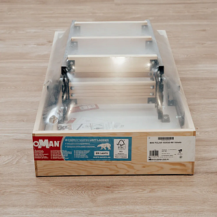 Купить Супертёплая Чердачная лестница деревянная с люком 86мм OMAN MINI POLAR 60х90х265см - изображение 2