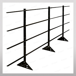 Купить Ограждение кровельное 1200мм, 3м RAL9005 Черный / для фальцевой кровли - изображение 1