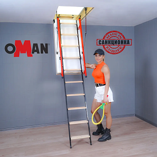 Купить Супертёплая Чердачная лестница деревянная с люком 86мм OMAN POLAR PLUS 60х120х280см - изображение 4