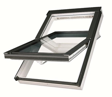 Купить Мансардное окно FAKRO PROFI PTP-V U3 55х78см / Белое пластиковое ПВХ с вентклапаном - изображение 1