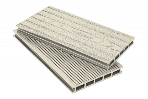 Купить Террасная доска ДПК GrandLine двухсторонняя под дерево 3000х160х22мм Слоновая Кость - изображение 1