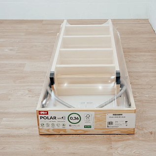 Купить Супертёплая Чердачная лестница деревянная с люком 86мм OMAN POLAR 60х120х280см - изображение 4