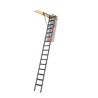 Купить Металлическая чердачная лестница для высоких потолков FAKRO LMP 86х144х366см - изображение 1