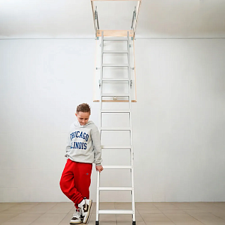 Купить Чердачная лестница алюминиевая с люком 26мм OMAN ALURUS LITE 60х120х280см - изображение 10