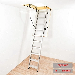 Купить Чердачная лестница алюминиевая с люком 86мм OMAN ALU PROFI POLAR LONG 60х120х350см - изображение 5