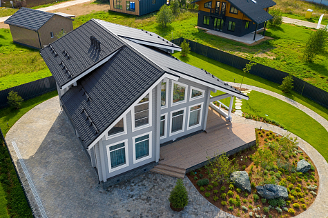 Купить Металлочерепица Гранд Лайн / Grand Line, Classic, PE 0,45 цвет RAL9006 белый алюминий - изображение 6