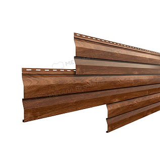 Купить Металлический сайдинг Корабельная доска Ecosteel / Экостил 14х226мм 0,5мм Мореный Дуб - изображение 1