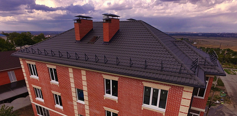 Купить Металлочерепица Гранд Лайн / Grand Line, Kredo, Rooftop Matt Бархат 0,5 цвет RR32 темно-коричневый - изображение 9