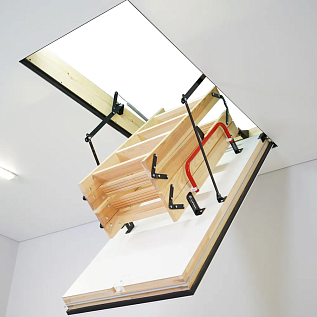 Купить Чердачная лестница деревянная с люком 46мм OMAN EXTRA LONG 60х120х330см - изображение 1