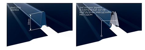 Купить Клик фальц Металл Профиль VIKING MPE 0.5мм RAL7024 Серый графит - изображение 4