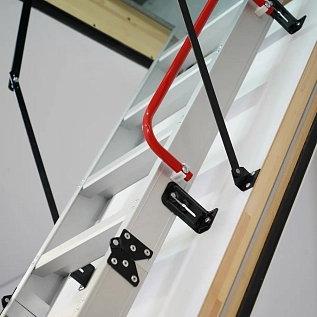 Купить Чердачная лестница алюминиевая с люком 86мм OMAN ALU PROFI POLAR LONG 60х120х350см - изображение 4