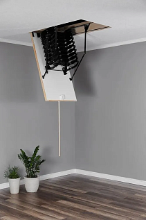 Купить Чердачная лестница Супертёплая ножничного типа металлическая с люком толщиной 26мм OMAN NOZYCOWE TERMO 60х120х290см - изображение 5