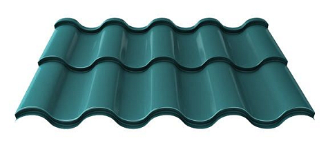 Купить Металлочерепица модульная Андалузия, ПЭ 0,5 RAL5021 Синяя вода / Бирюза - изображение 1