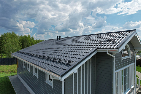 Купить Металлочерепица Гранд Лайн / Grand Line, Classic, PE 0,45 цвет RAL9006 белый алюминий - изображение 7