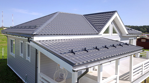 Купить Металлочерепица Гранд Лайн / Grand Line, Classic, PE 0,45 цвет RAL9006 белый алюминий - изображение 10