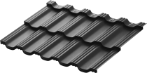 Модульная металлическая черепица АкваСистем / Aqua System, Гётеборг, Rooftop Бархат (матовый) 0,5мм, RAL9005 черный