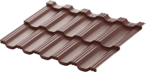 Модульная металлическая черепица АкваСистем / Aqua System, Гётеборг, Rooftop Бархат (матовый) 0,5мм, RAL8017 тёмно-коричневый