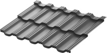 Модульная металлическая черепица АкваСистем / Aqua System, Гётеборг, Rooftop Бархат (матовый) 0,5мм, RAL7016 тёмно-серый