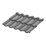 Модульная металлическая черепица АкваСистем / Aqua System, Гётеборг, Rooftop Шёлк 0,5мм, RAL7024 тёмно-серый